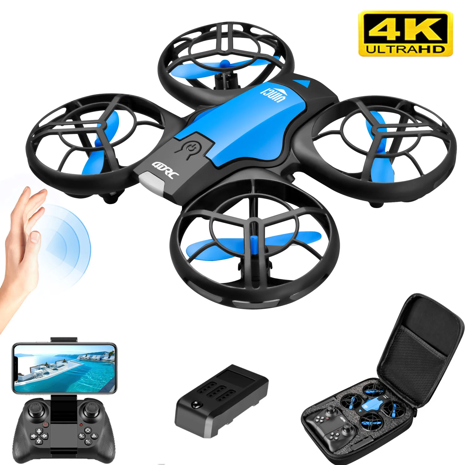 V8 Drone Mini Baru 4K Profesio - Drone Controller Screen ulasan dan harga