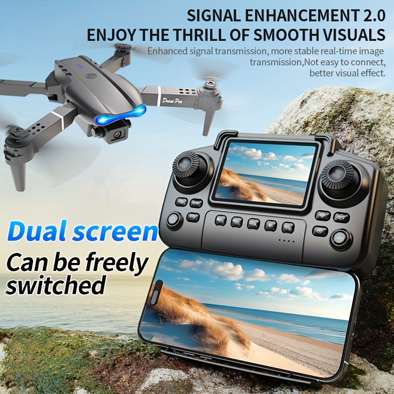 Drone Lipat E99 PRO MAX yang D - Drone Controller Screen ulasan dan harga